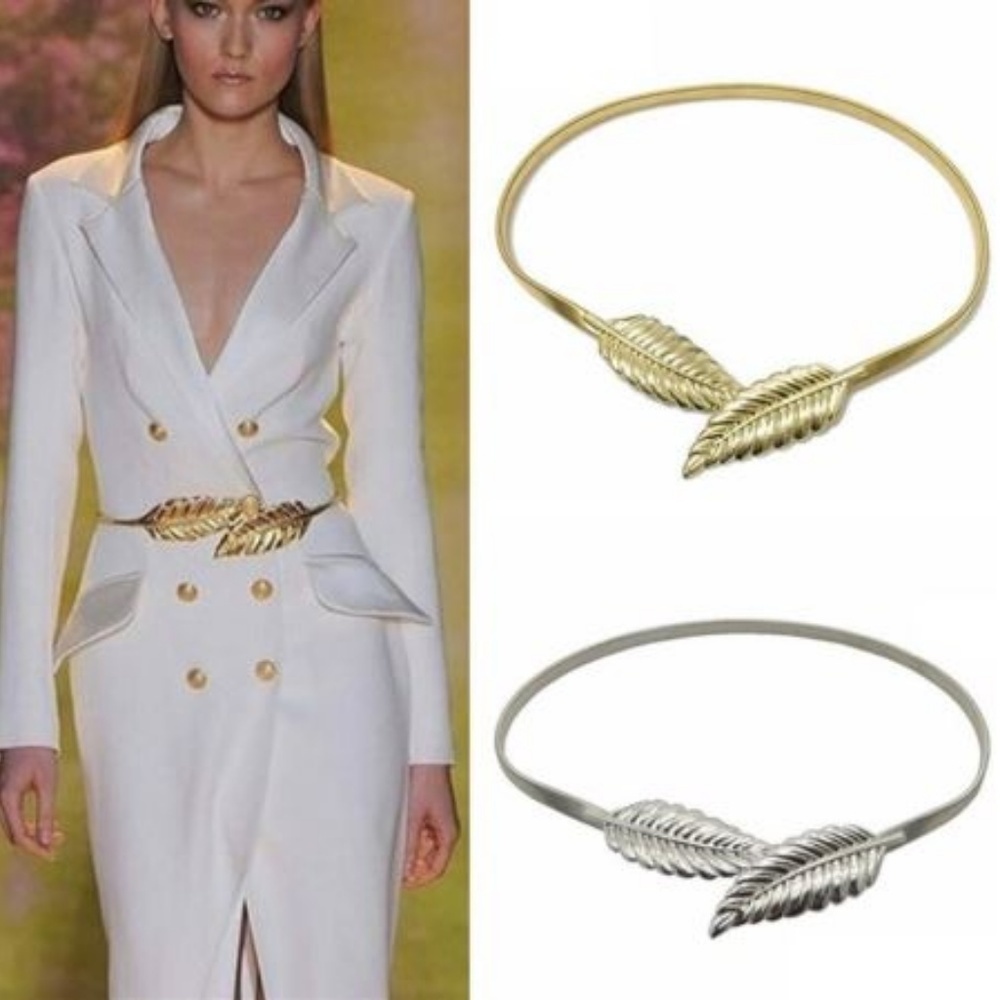High Quality Leaf Gold Silver Belt